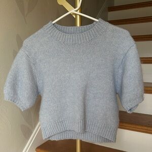Zara Soft Blue Crew Neck Sweater